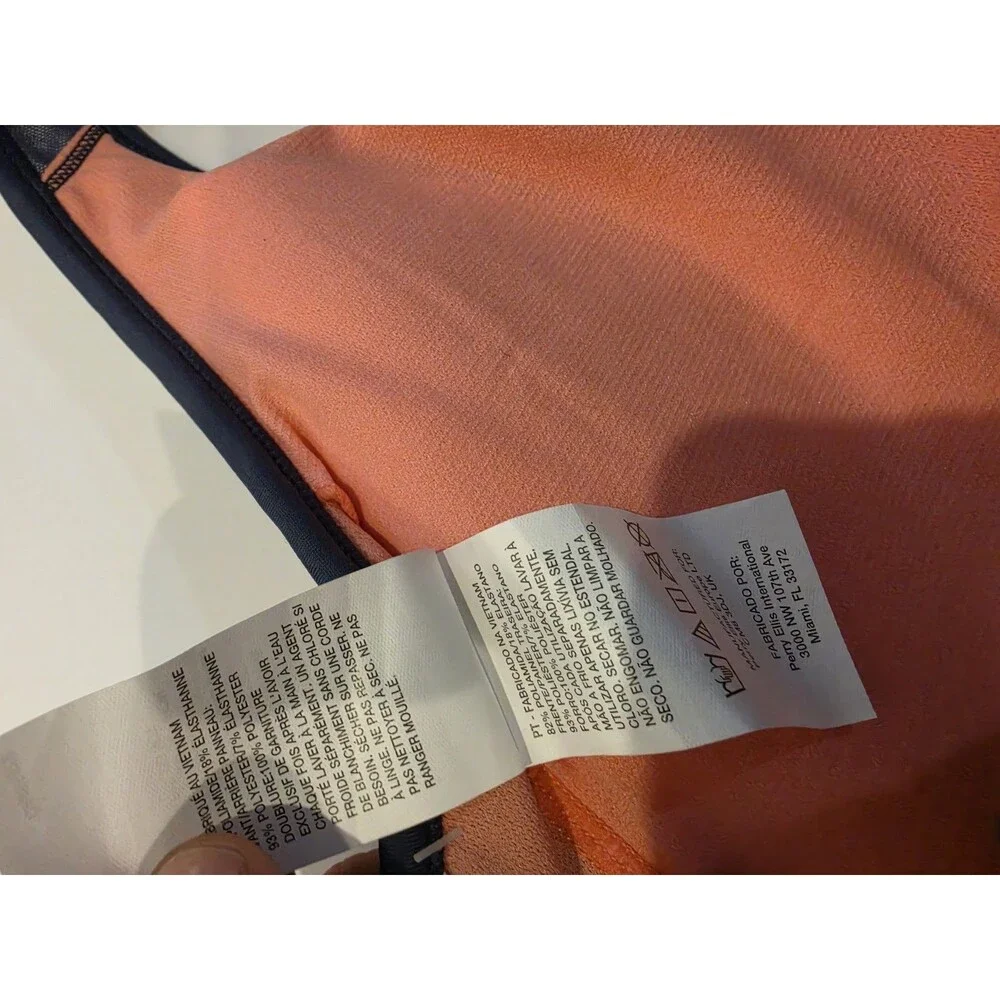 NWT Nike Striped Racerback Blue and Orange Tankini Top Size 3xl